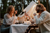 Couple enjoying wine on a glamping holiday