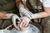 Couple making pottery together