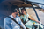 A couple enjoys their helicopter right