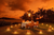 a romantic lantern lit dinner facing the beach 
