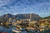 South Africa port with mountains