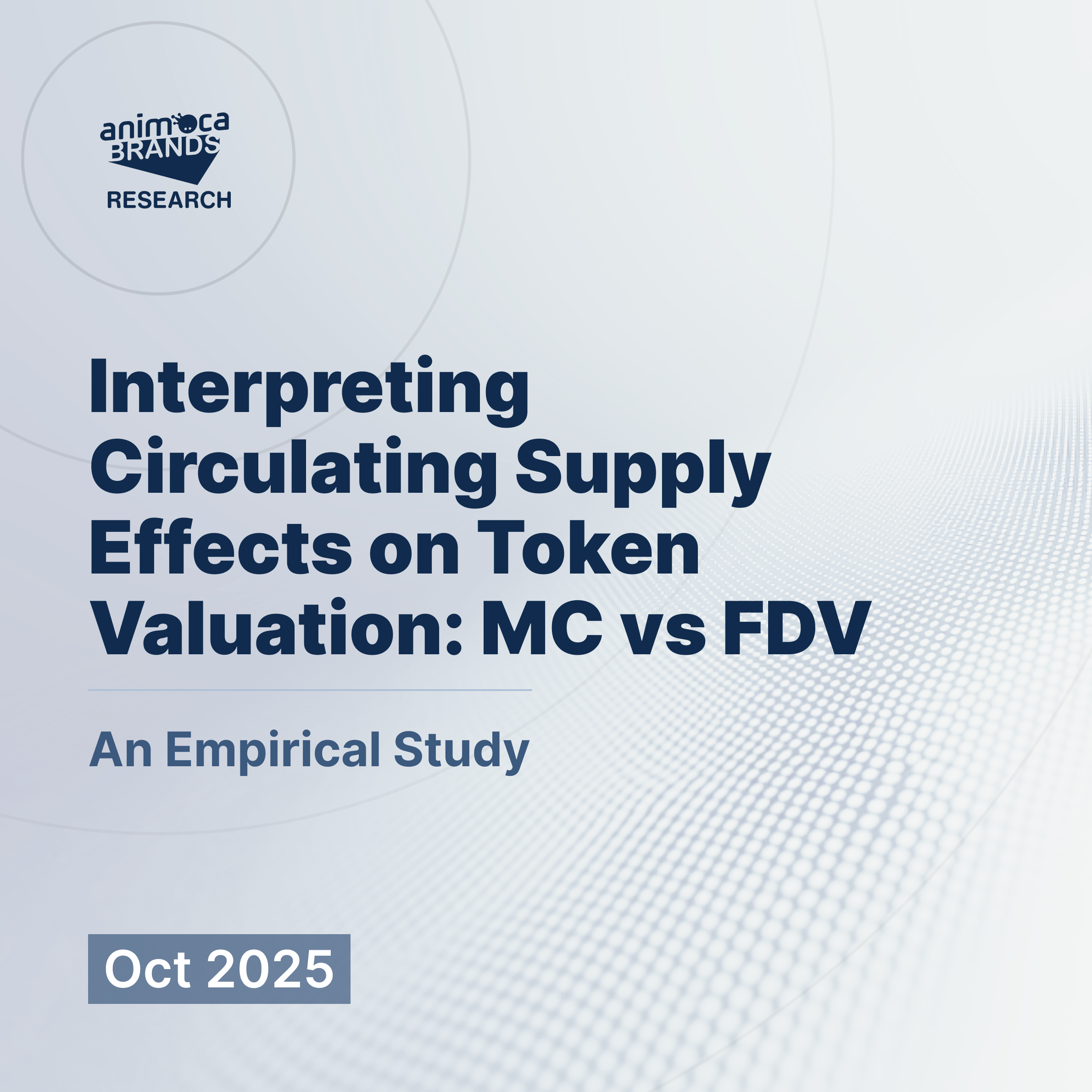 Animoca Brands Research on Interpreting Circulating Supply Effects on Token  Valuation: MC vs FDV