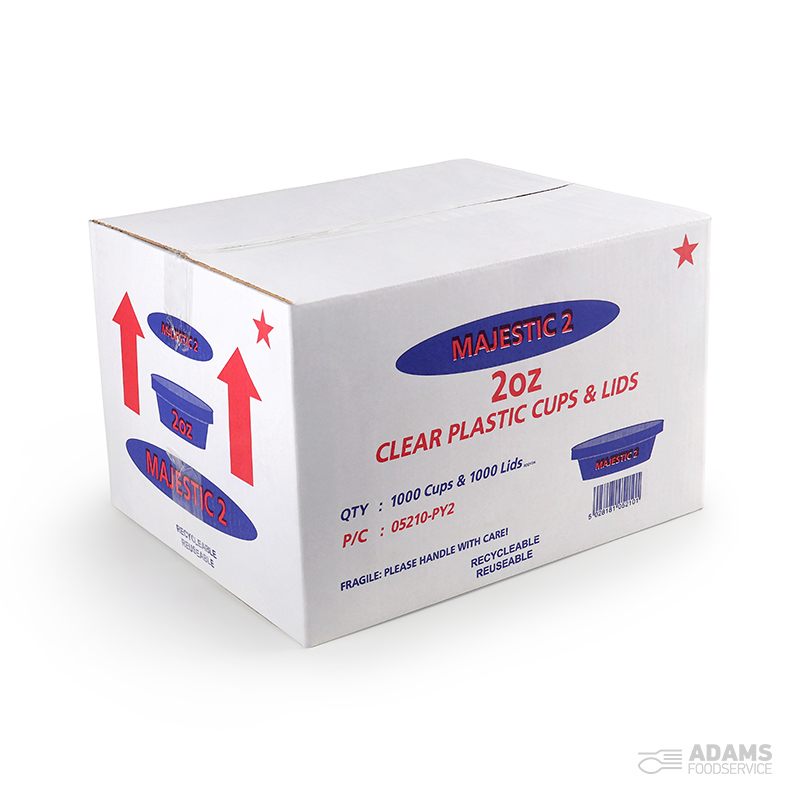 Majestic 2oz Clear Cups & Lids 1x1000