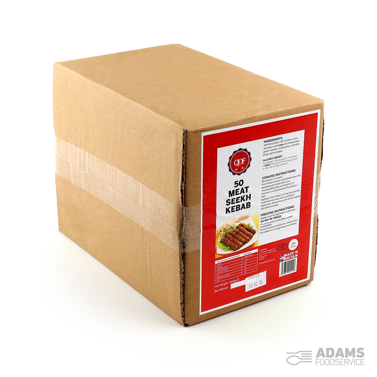 QDF Meat Seekh Kebabs Box 5x10