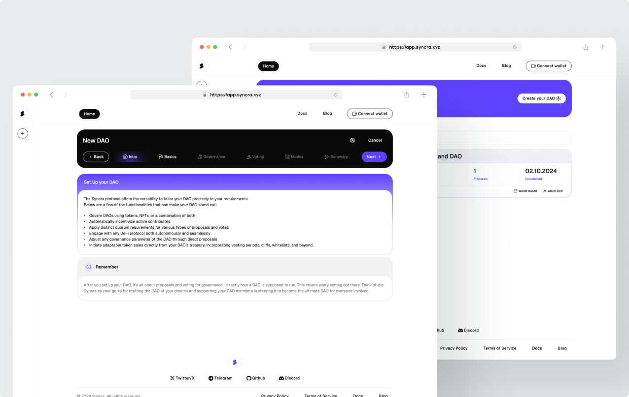 Syncra - Privacy-first DAO management platform