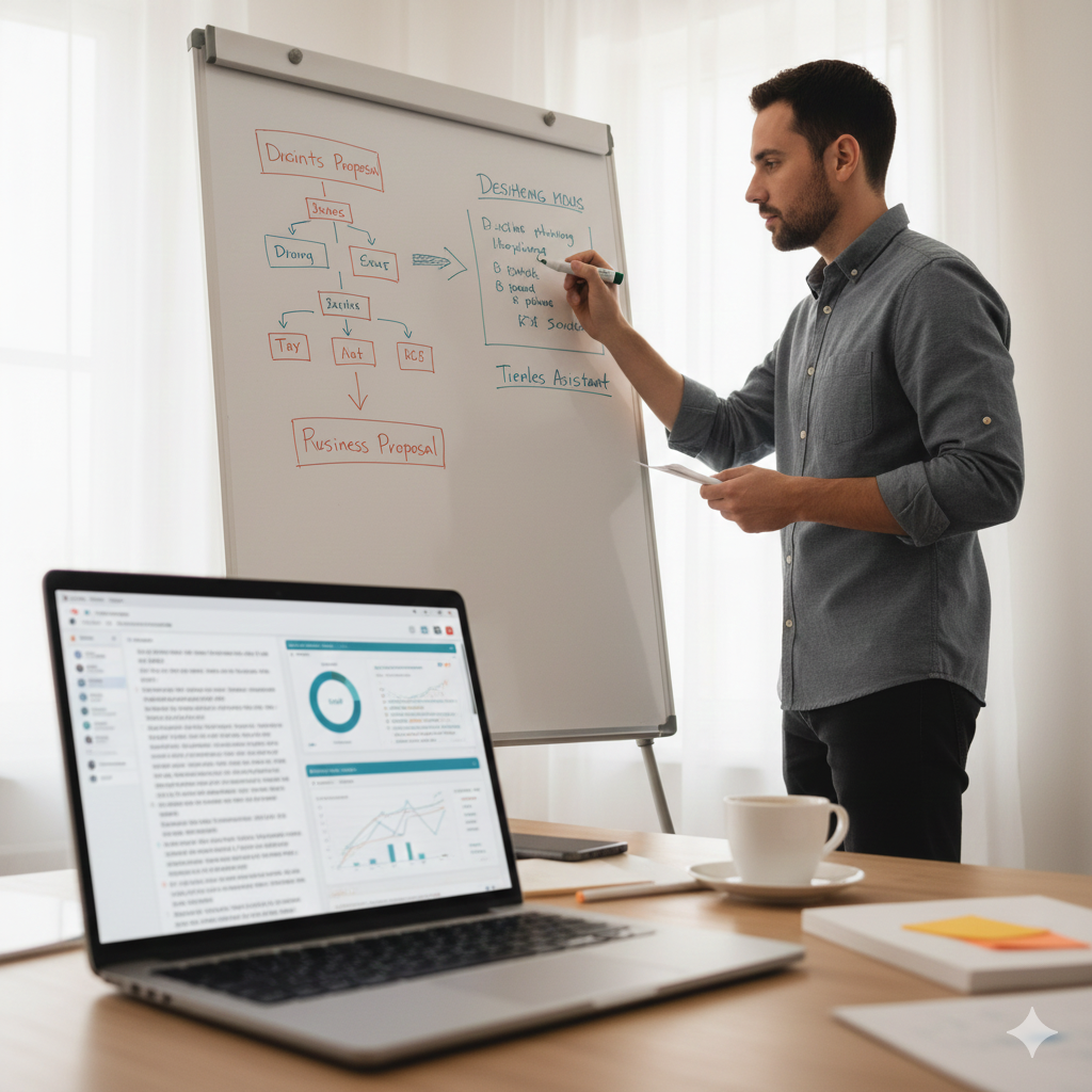 Comme un assistant, l'AI travaille pendant que vous faites autre chose