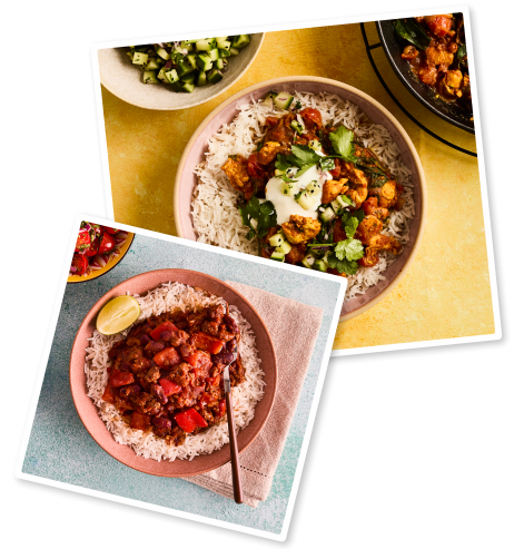 images of recipes in polaroid frames