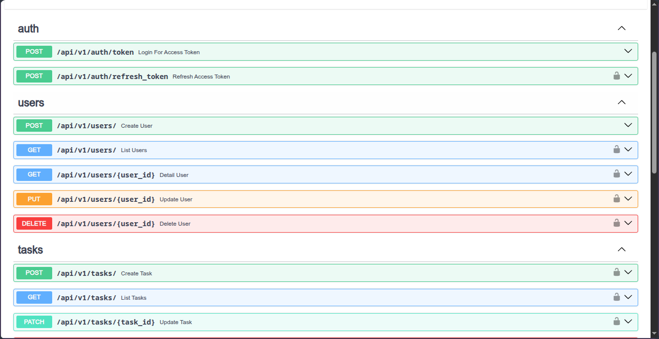 Thumbnail do projeto Task Manager FastAPI