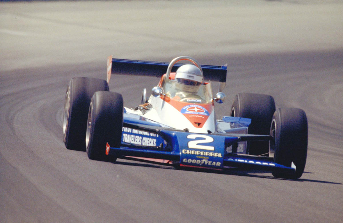 Al Unser on his way to victory in the Indy 500. (Media.Ford.com)