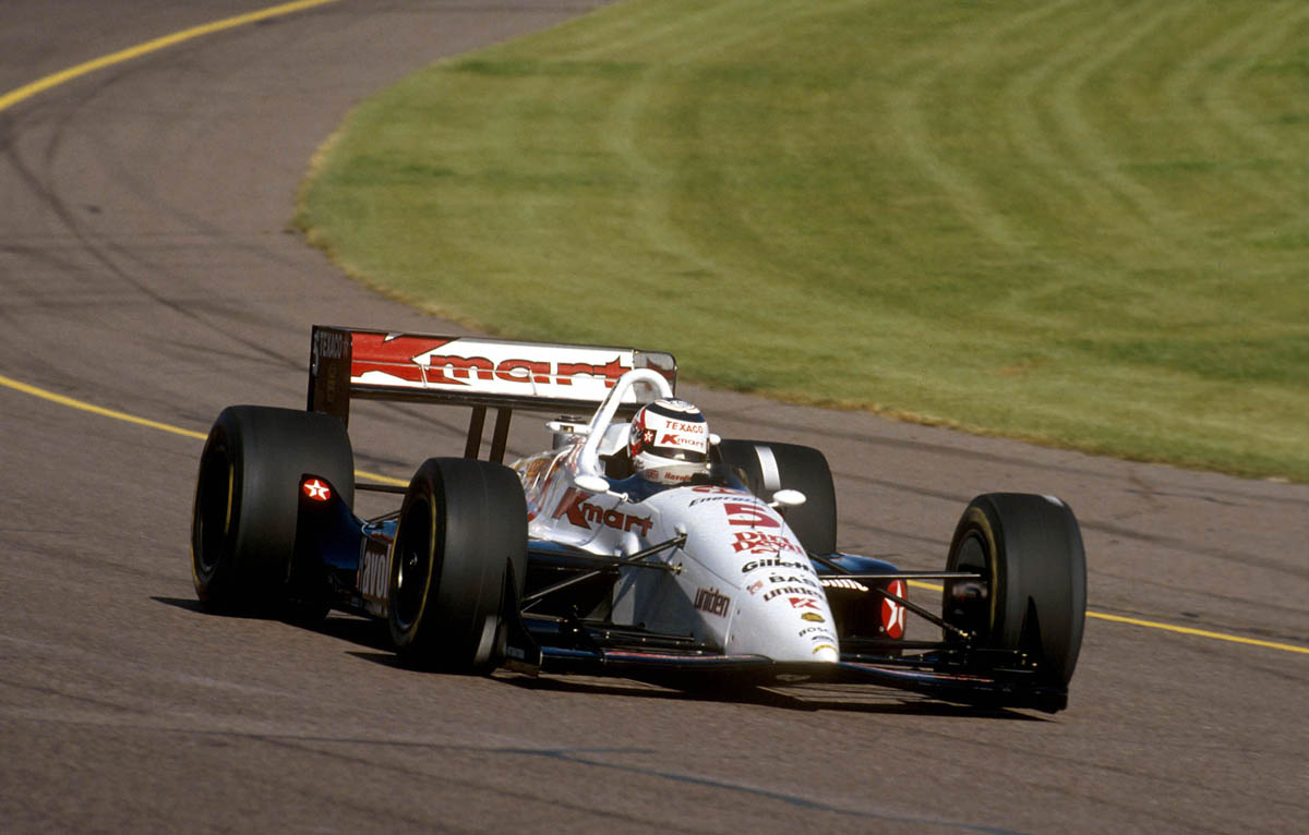  Nigel Mansell followed his 1992 World Championship with the 1993 CART title, Mansell is seen here at Phoenix. (Media.Ford.com)