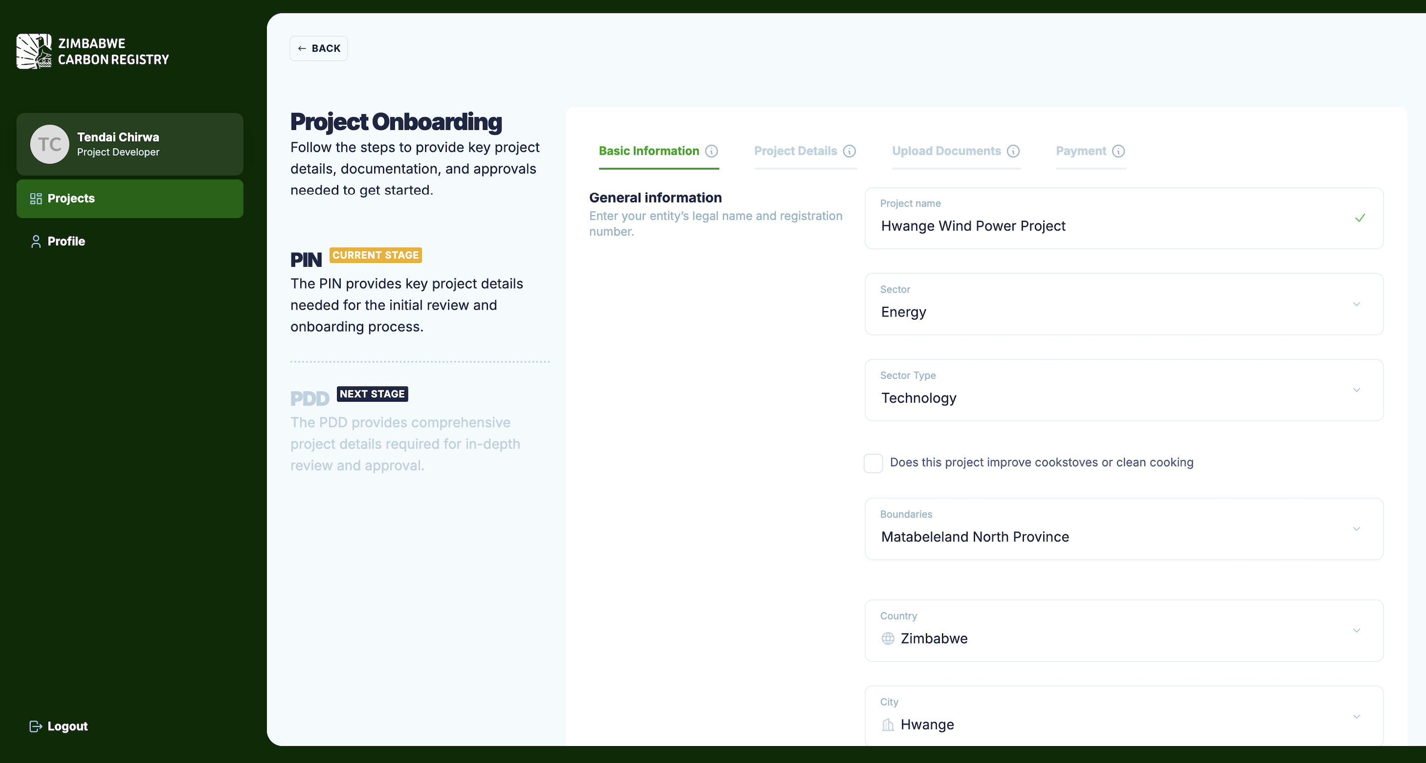 How to onboard a New Project Zicma