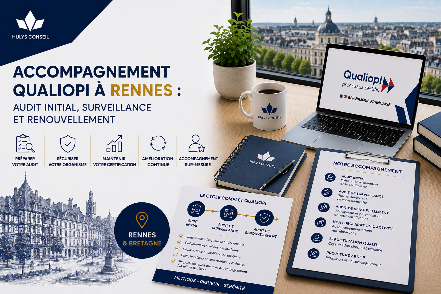 Accompagnement Qualiopi à Rennes : audit initial, surveillance et renouvellement