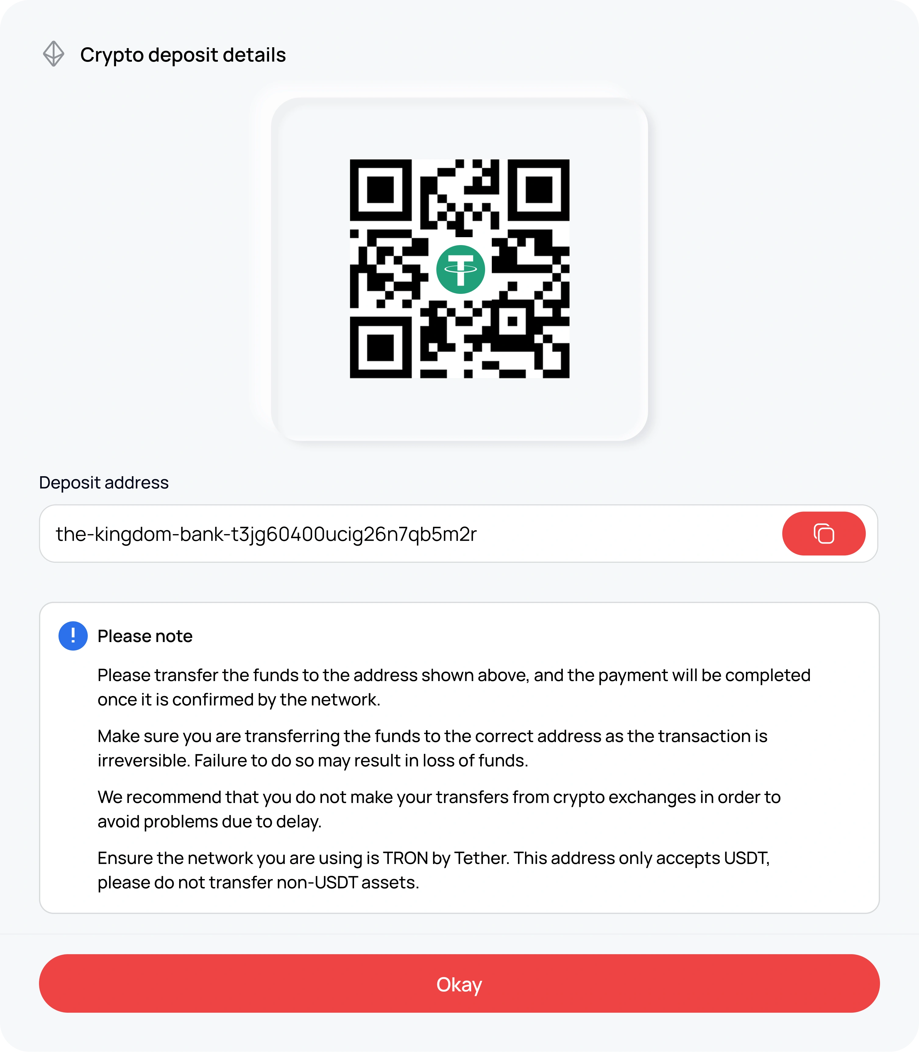 TRX (Tron) is Now Supported in The Kingdom Bank! 