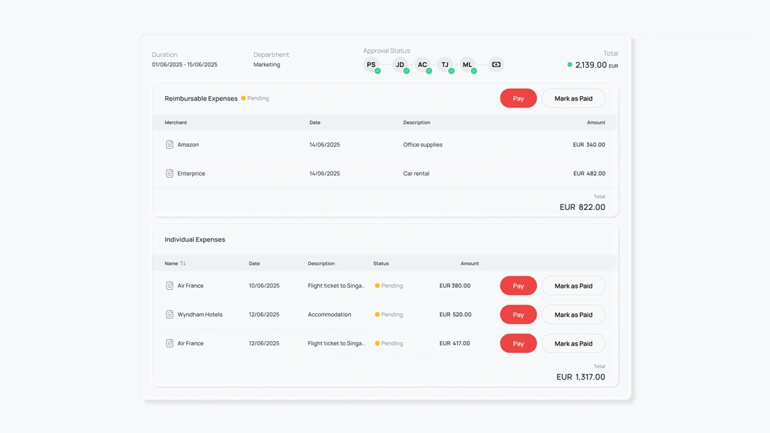 New Expense Management with Crypto & Approval Workflows