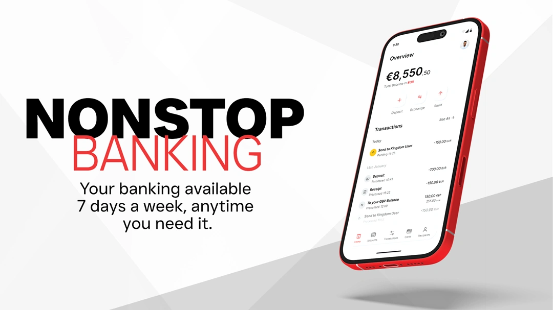 International Banking Transactions at The Kingdom Bank Are Now Available 24/7!