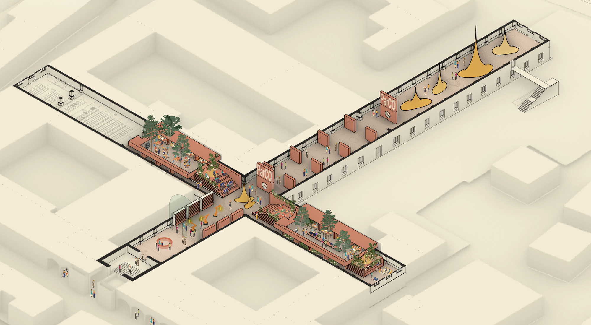 An artistic pathway that connects the neighbourhood and nature