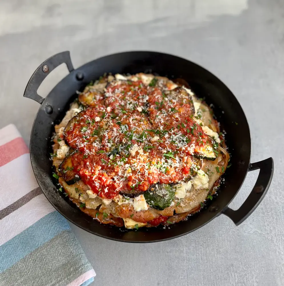 Aubergine & Buckwheat Parmigiana