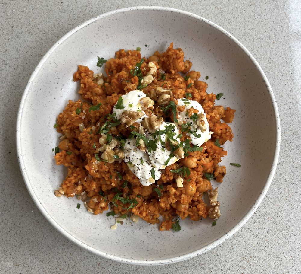 Bulgur Wheat, Chickpea & Herb Pilaf 