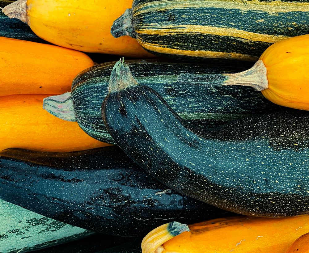 Savoury courgette & chickpea pancakes with courgette salad