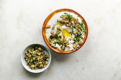 Whipped Feta Dip with Zaatar Roasted Courgettes