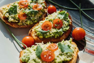 Tomato, Avocado & Herb Breakfast Toast