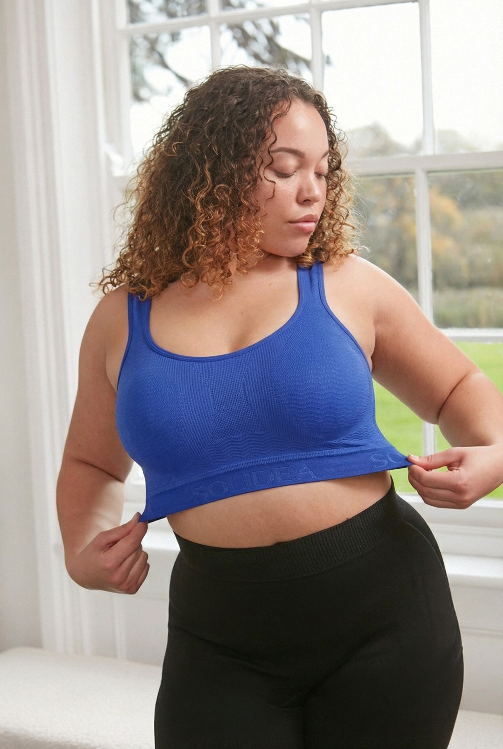 Solidea Silver Wave Skin Bra in Blu Tonic