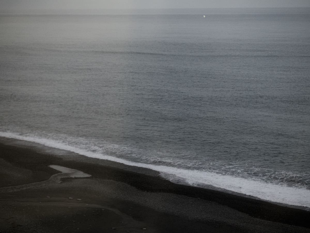 shore of the pacific ocean viewed from above