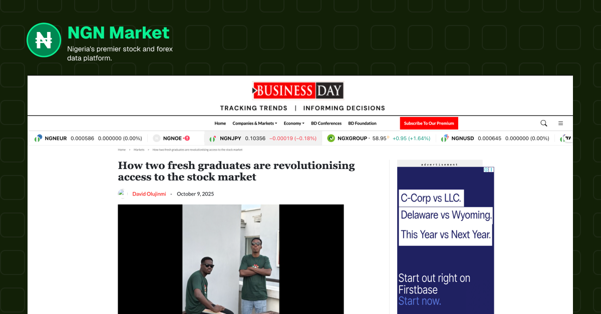 NGN Markets featured on BusinessDay TV and in BusinessDay newspaper