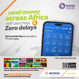 Access Bank Launches PAPSS Zero-Fee Outbound Campaign for African Local-Currency Transfers