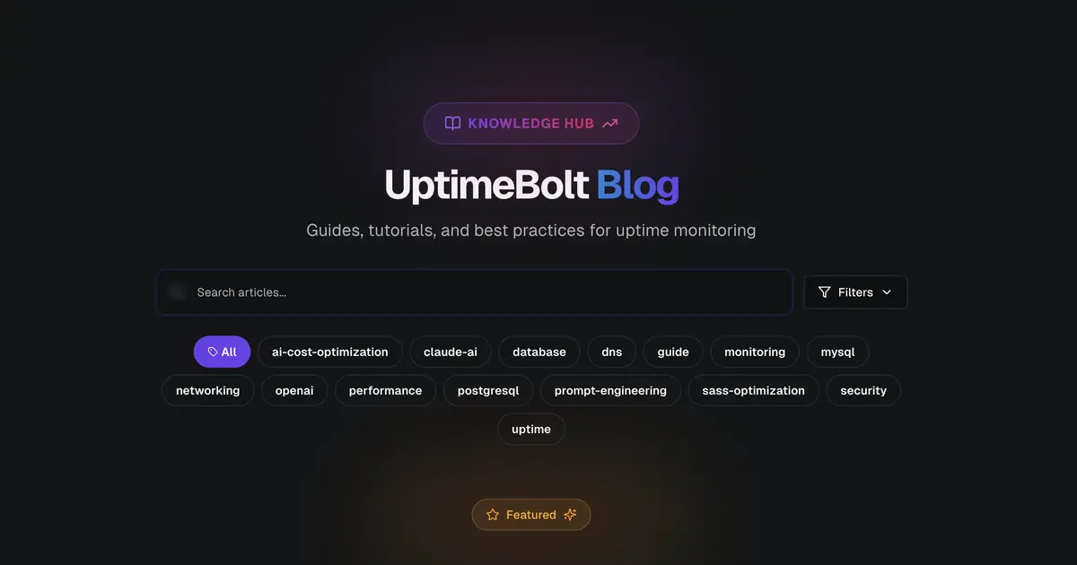 Introducing the UptimeBolt Blog: Your Resource for Monitoring Excellence