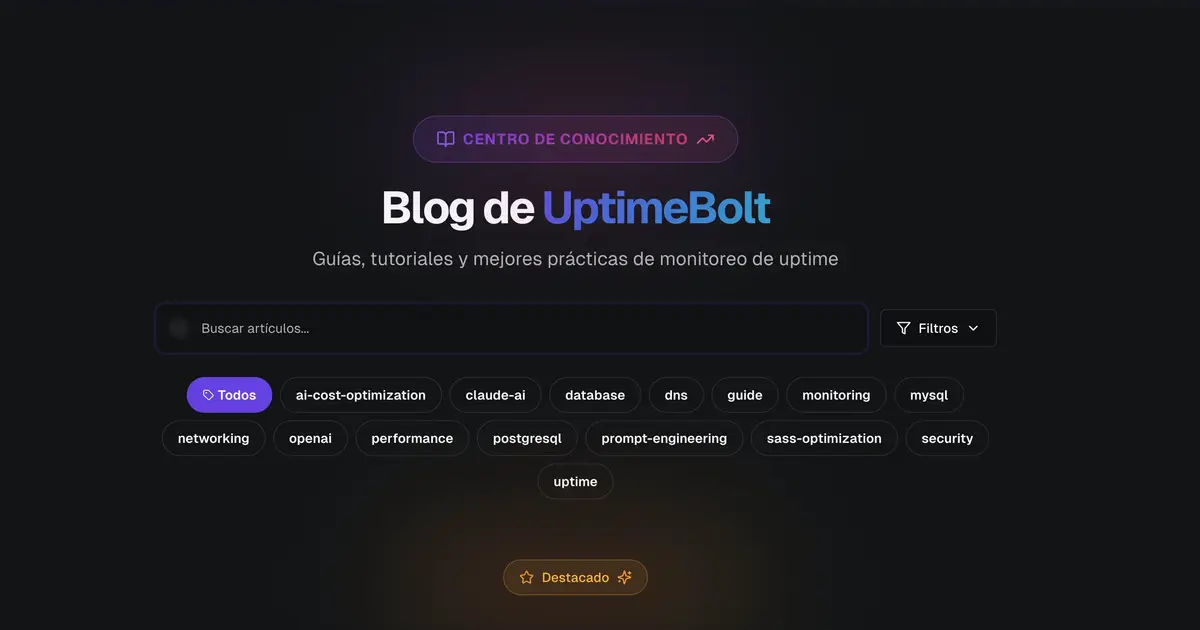Presentamos el Blog de UptimeBolt: Tu Recurso para la Excelencia en Monitoreo
