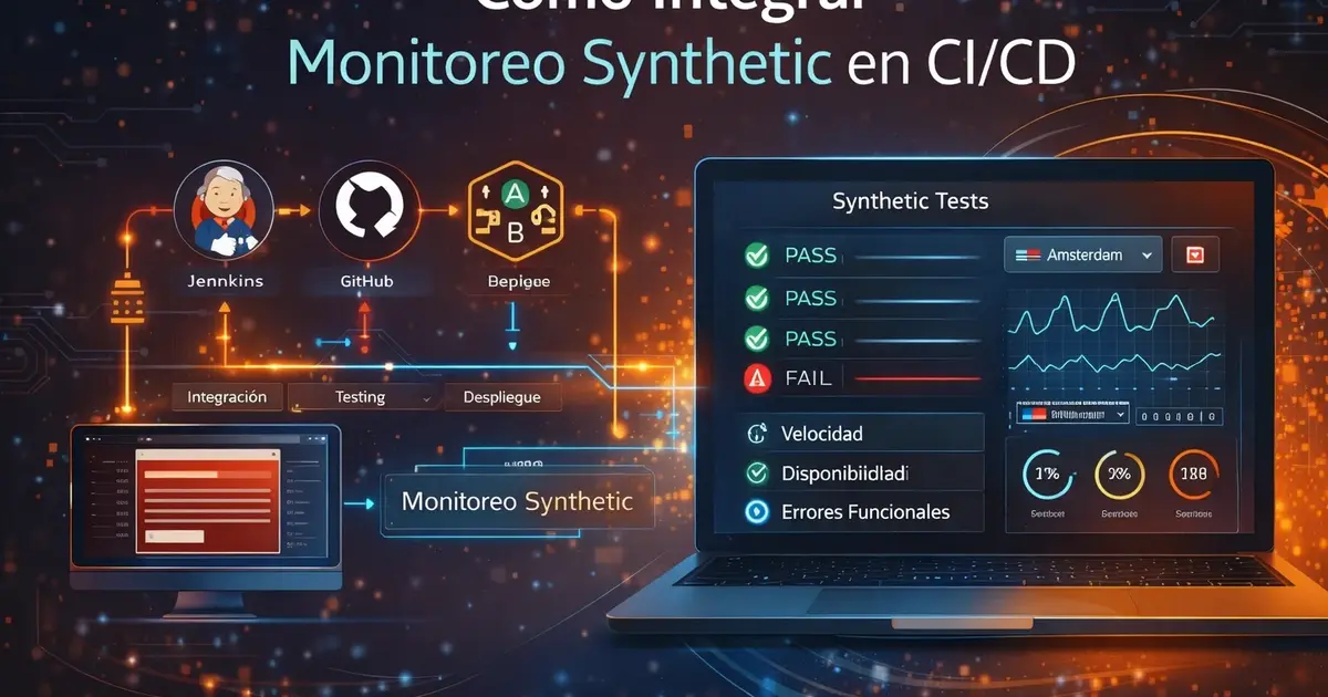 Cómo integrar monitoreo synthetic en CI/CD