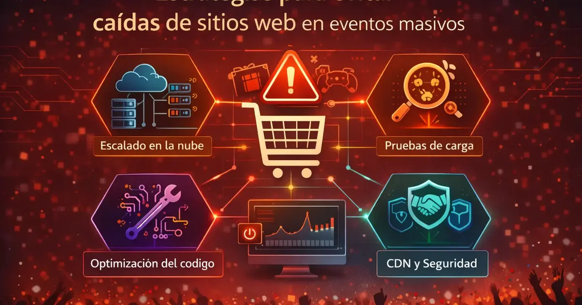 Estrategias para evitar caídas de sitios web en eventos masivos