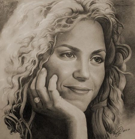 Portrait of the singer Shakira