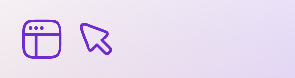 Two decorative Icons on light pale background.