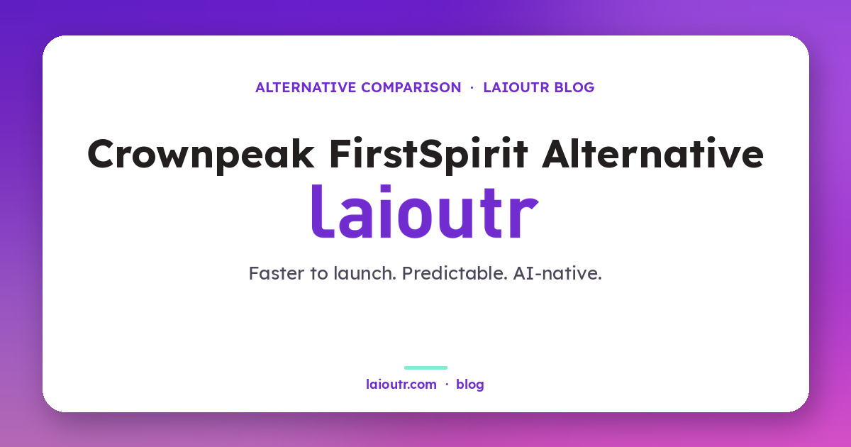 Crownpeak firstspirit vs laioutr