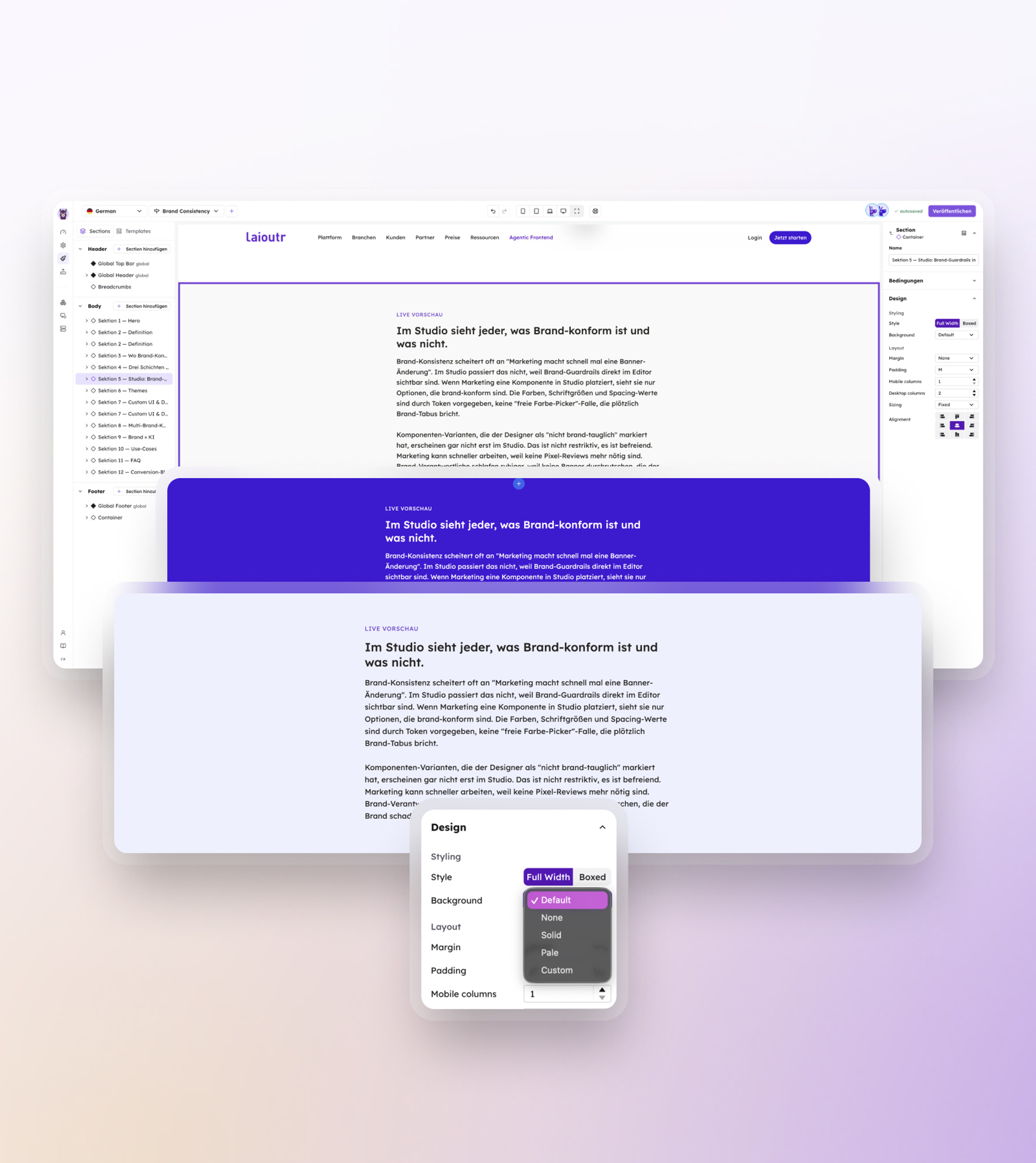 Brand consistency brand rails