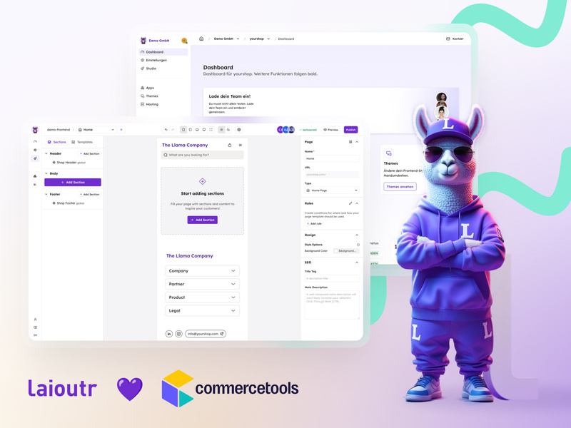 Laioutr Xcommercetools header