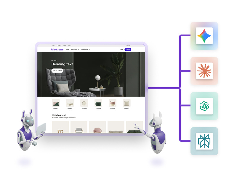 Agents controlling laioutr frontend