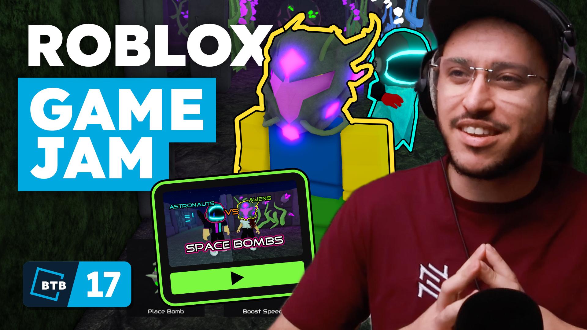 Roblox Game Jam - my submission, Space Bombs, featuring an "astronauts vs aliens" theme.