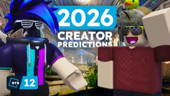 BanTech and Fedor's character in front of a realistic scene render, with the text "2026 Creator Predictions" between them.