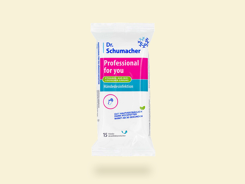 Dr. Schumacher Professional for you Händedesinfektionstücher