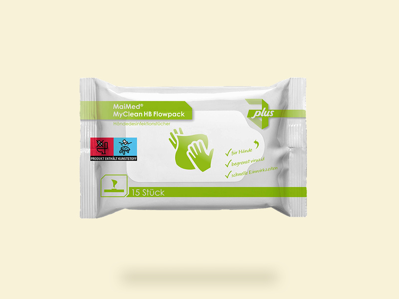 MaiMed® MyClean HB Flowpack Händedesinfektionstücher