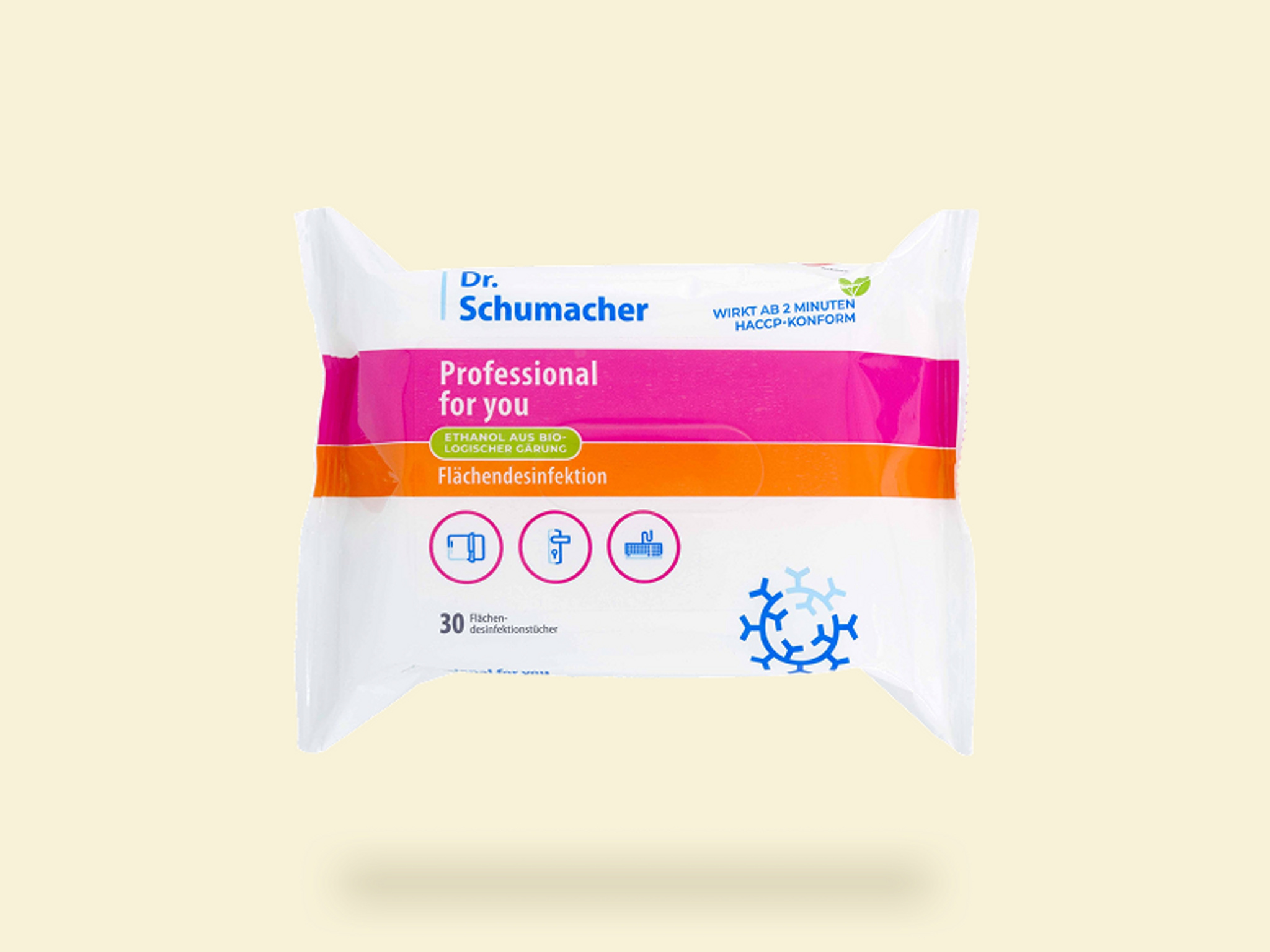 Dr. Schumacher Professional for you Flächendesinfektionstücher