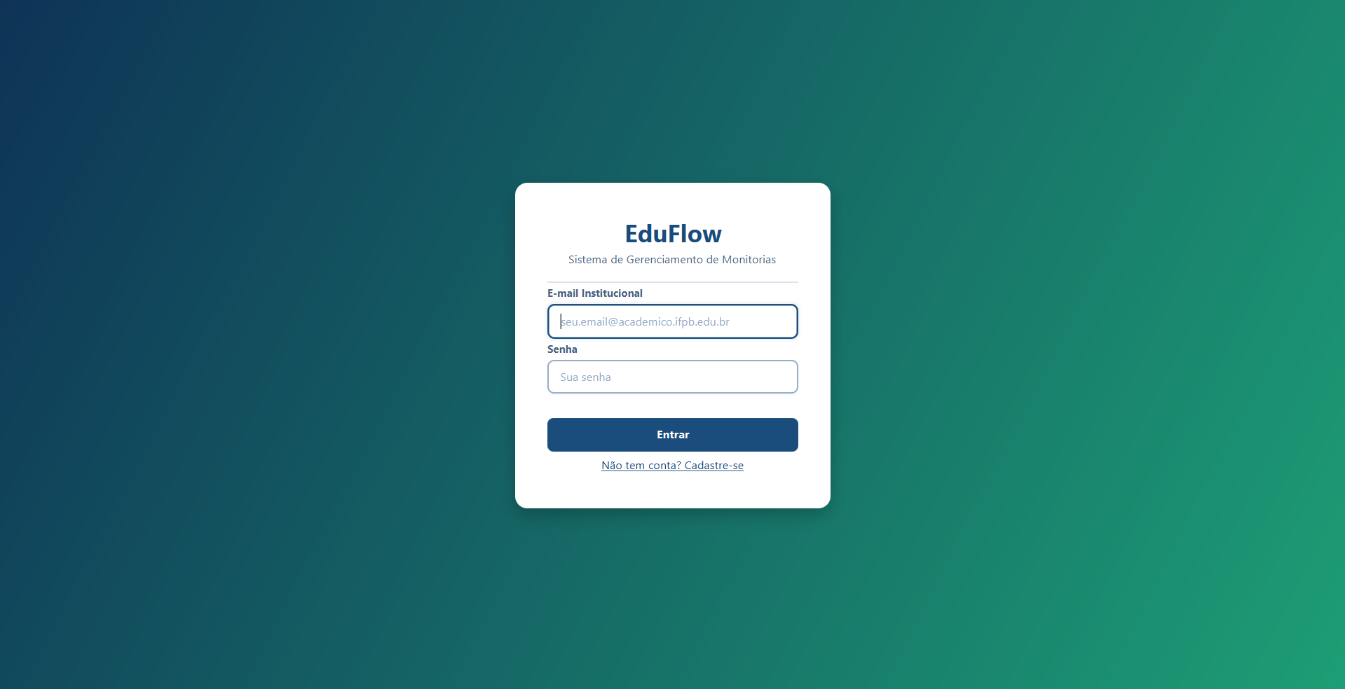 Imagem da sessão Login Page
