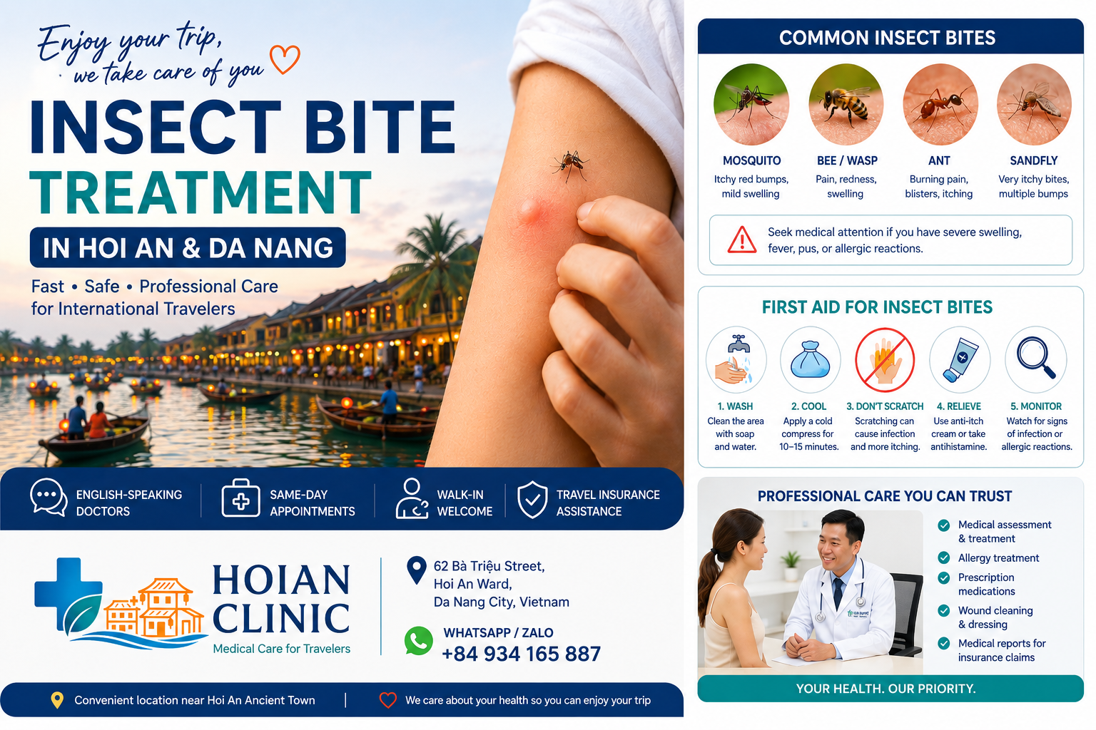 Insect Bite Treatment in Hoi An & Da Nang | English-Speaking Doctor | HoiAn Clinic