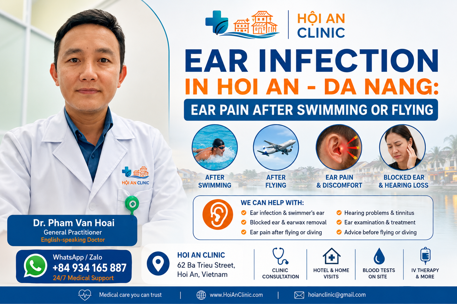 Ear Infection in Hoi An- Da Nang | Ear Pain After Swimming or Flying