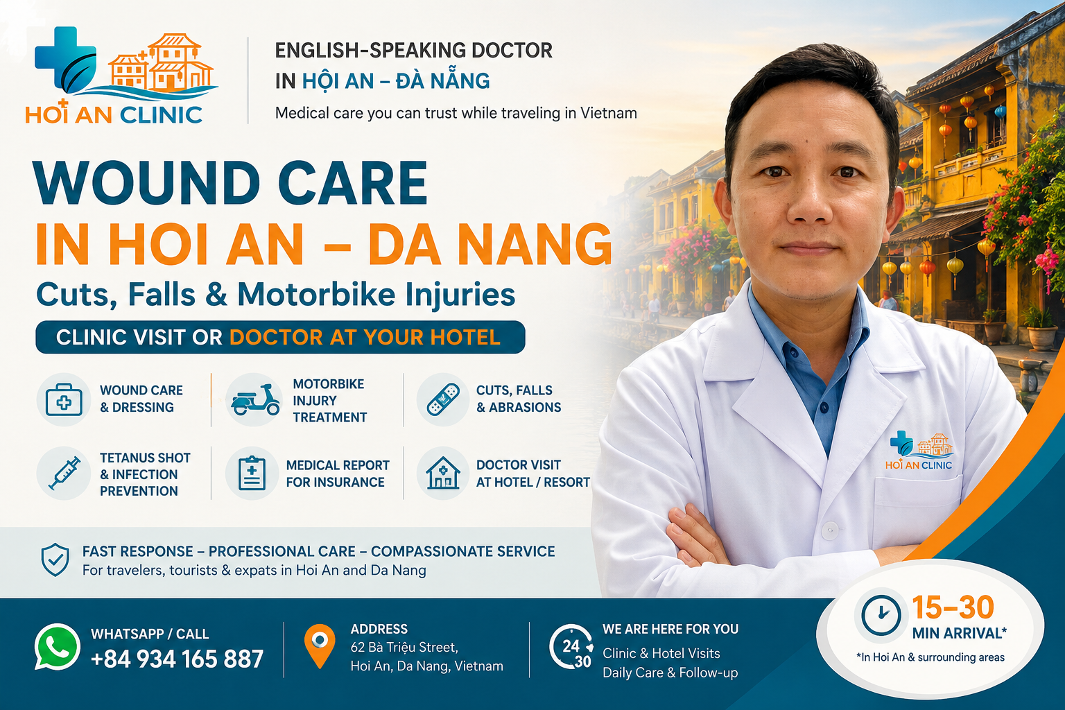 Wound Care in Hoi An & Da Nang | Cuts & Motorbike Injuries