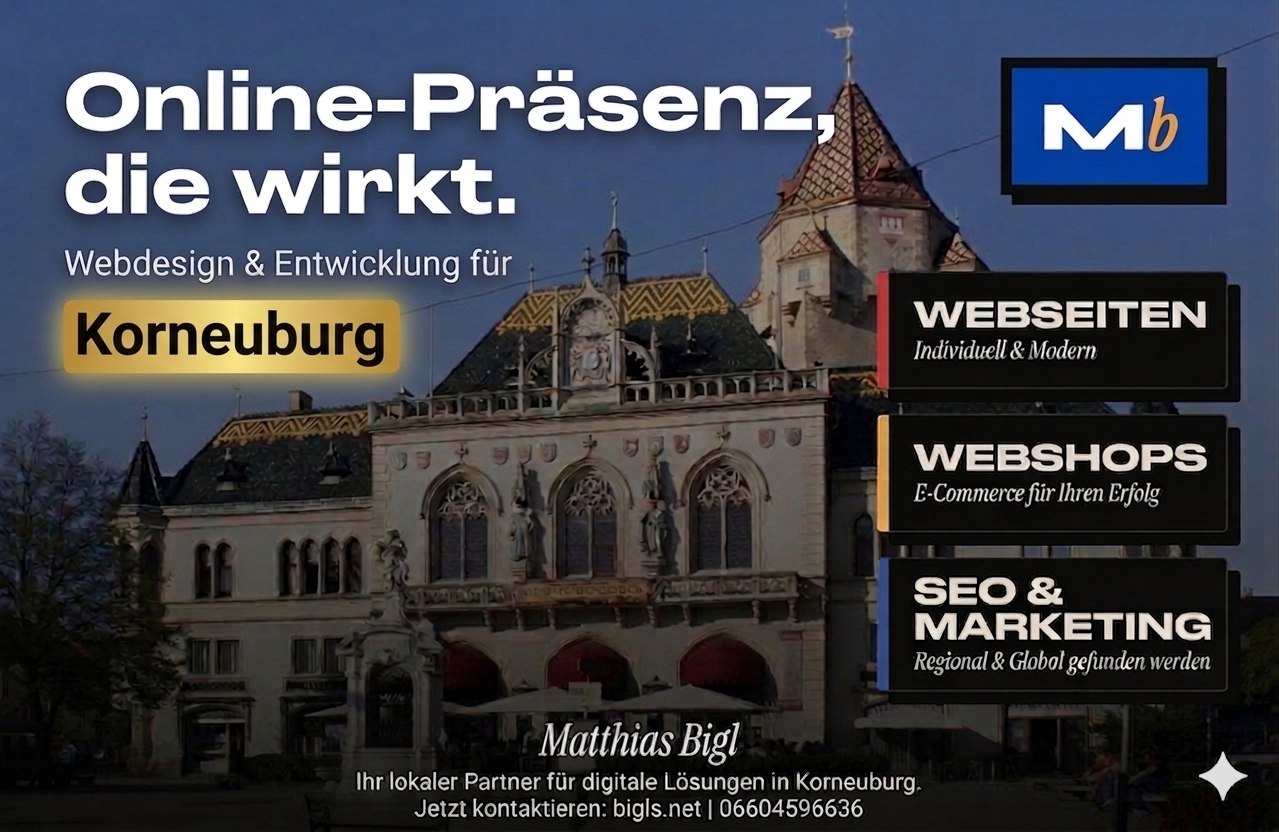 Webdesign Korneuburg – Lokaler Webdesigner direkt vor Ort