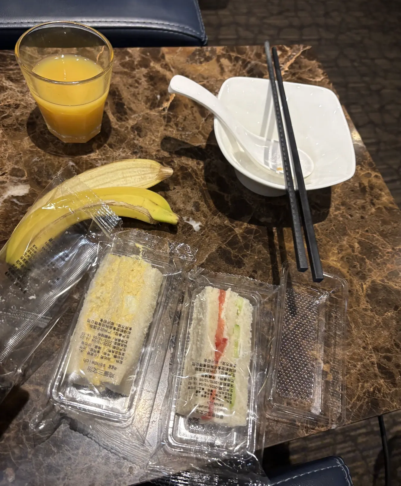 Sandwiches et boisson